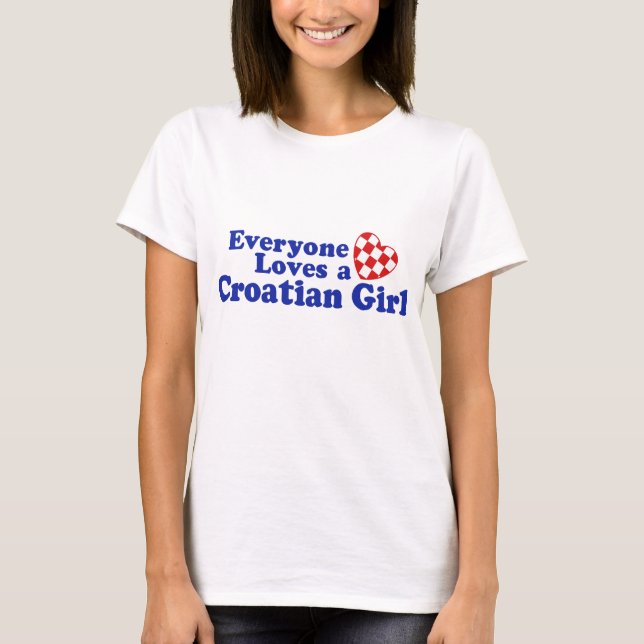 Kroatische Girl T-Shirt (Vorderseite)