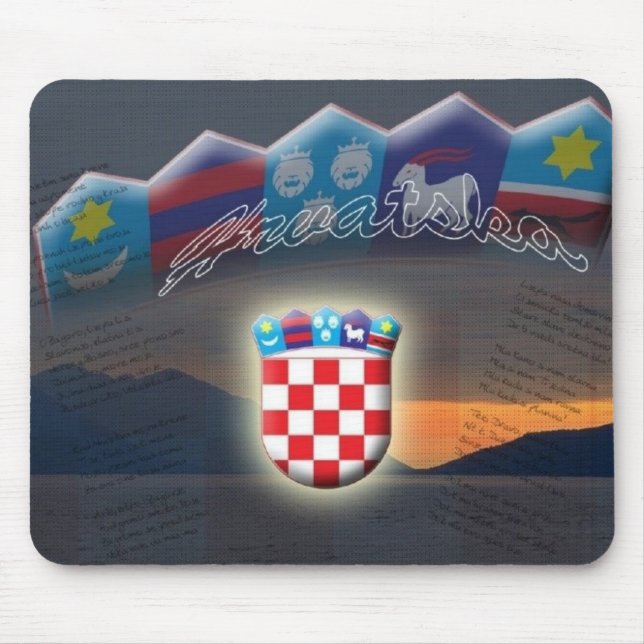Kroatische Mausunterlage Mousepad (Vorne)