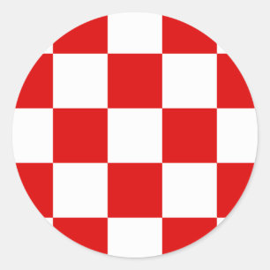 Kroatische Muster-Coa für den klassischen Rundauf Runder Aufkleber