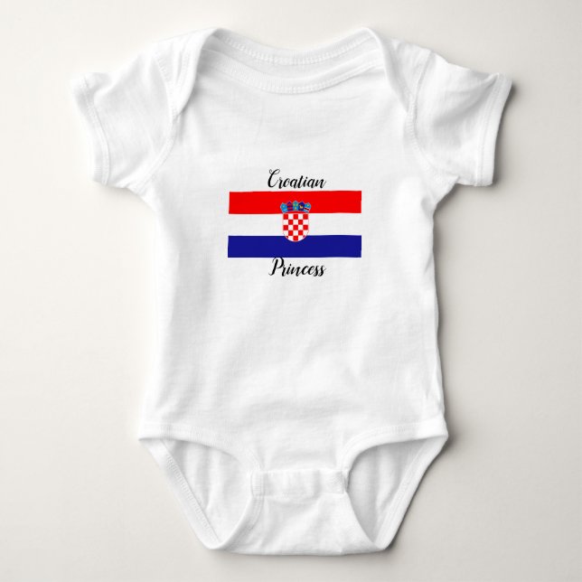 Kroatische Prinzessin BodySuit Baby Strampler (Vorderseite)