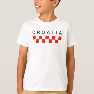 Kroatische rote Quadrate T-Shirt