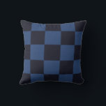 Kroatische Schachbrettmuster blau Kissen<br><div class="desc">Kroatische Schachbrettmuster blau</div>