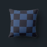 Kroatische Schachbrettmuster blau Kissen<br><div class="desc">Kroatische Schachbrettmuster blau</div>