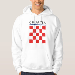 Kroatische Schachbrettmuster Hoodie