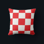 Kroatische Schachbrettmuster rot Kissen<br><div class="desc">Kroatische Schachbrettmuster rot</div>