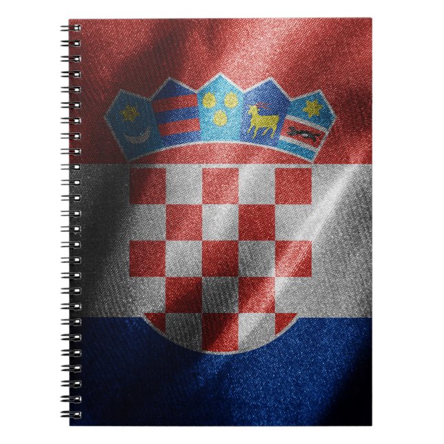Kroatische Seidenflagge Notizblock (Vorderseite)