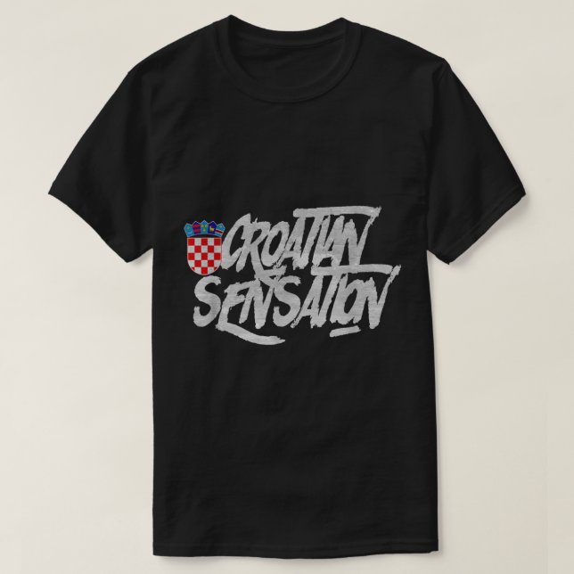 Kroatische Sensation (Kroatien) T-Shirt (Design vorne)