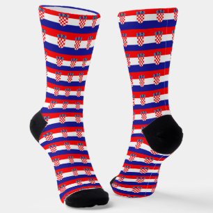Kroatische Socken, patriotische kroatische Flaggen Socken