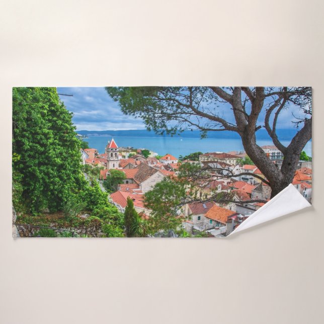 Kroatische Stadt Omis. Badhandtuch Set (Badehandtuch)