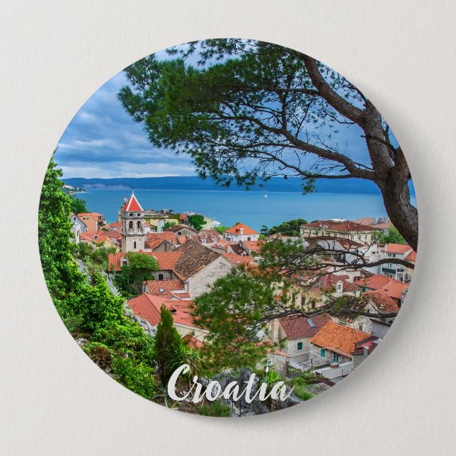 Kroatische Stadt Omis Button (Vorderseite)