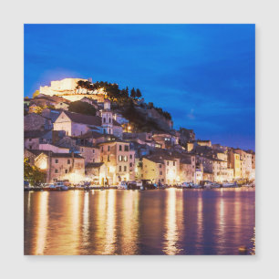 kroatische Stadt Sibenik in der Nacht Magnetkarte