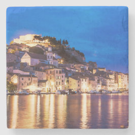 kroatische Stadt Sibenik in der Nacht Steinuntersetzer