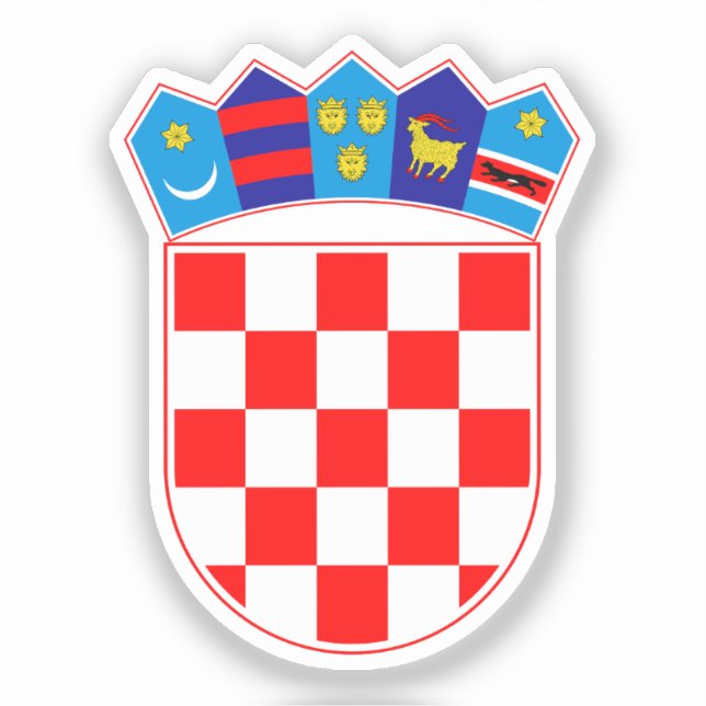 Kroatische Wappen Aufkleber (Vorderseite)