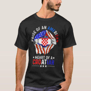 Kroatischer Amerikaner Amerika Stolz Ausland Kroat T-Shirt