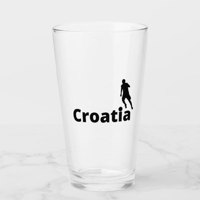 Kroatischer Fußball  Glas (Vorderseite)