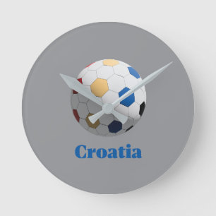 Kroatischer Fußball Runde Wanduhr