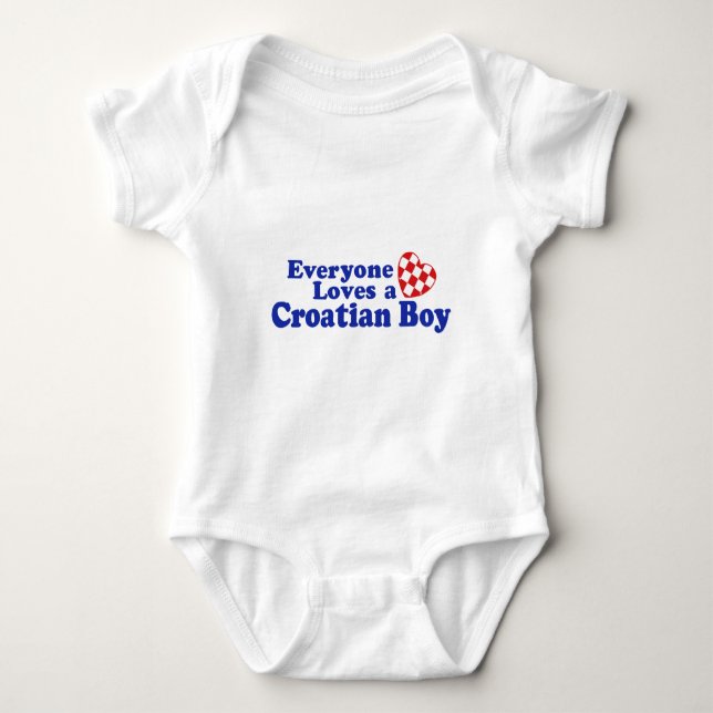 Kroatischer Junge Baby Strampler (Vorderseite)