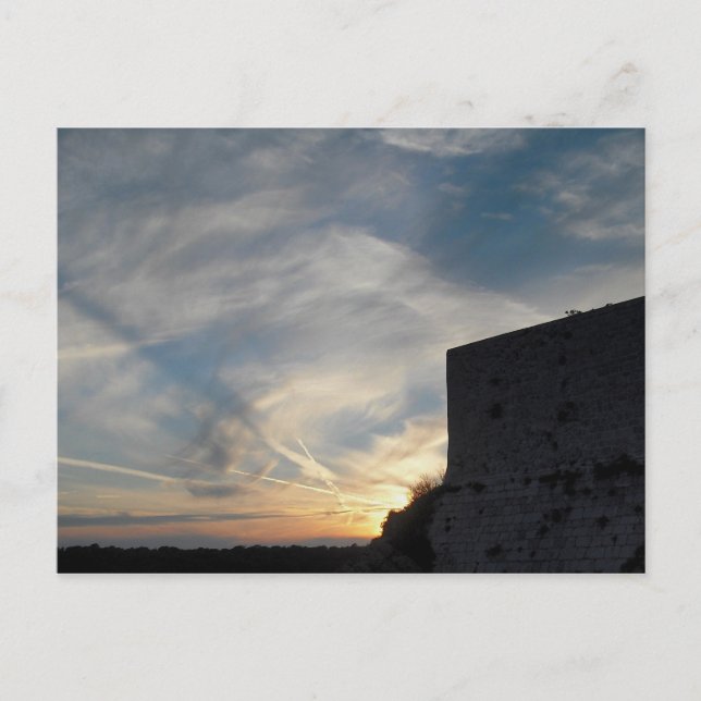 Kroatischer Sonnenuntergang Postkarte (Vorderseite)