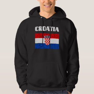 Kroatischer Stolz Kroatische Roots Kroatische Flag Hoodie