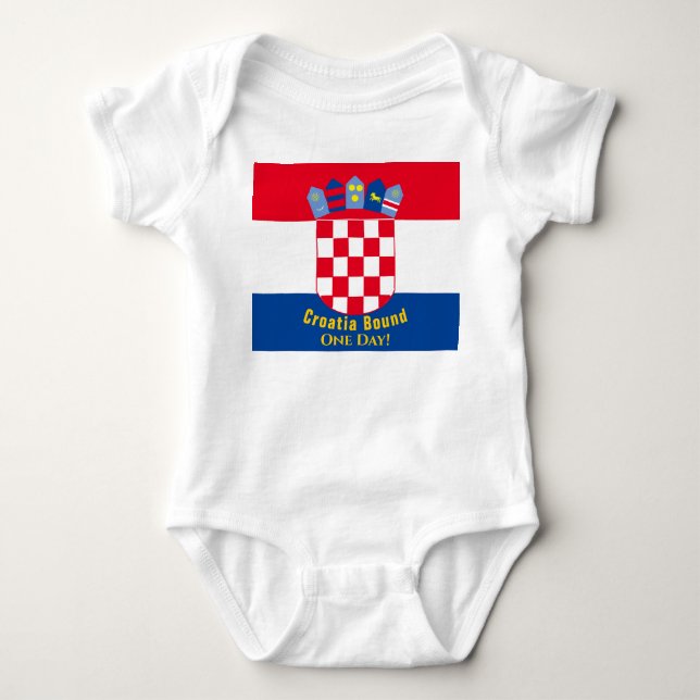 Kroatisches Flaggendesign Baby Strampler (Vorderseite)