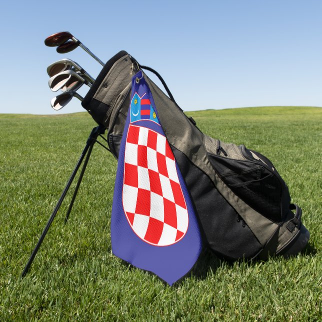Kroatisches Wappen Golfhandtuch (Gras)