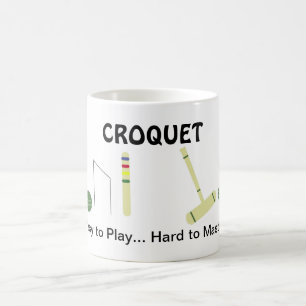 Krocket-Spiel mit Spruch Kaffeetasse