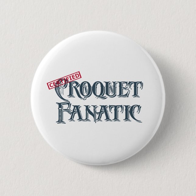 Krokett-Fanatiker Button (Vorderseite)