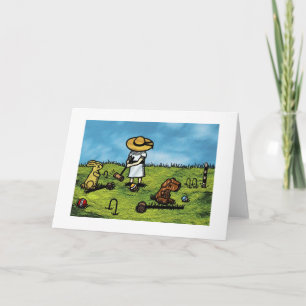 Krokett mit Freunden Karte