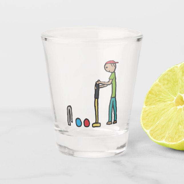 Krokett Schnapsglas (Vorderseite)