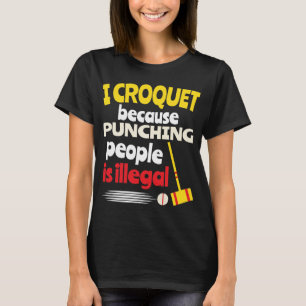 Krokett-Spieler-lustige Sport-Mann-Frauen T-Shirt