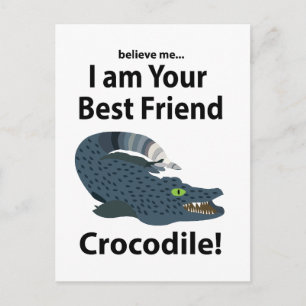 Krokodil Alligator Lustig  Postkarte