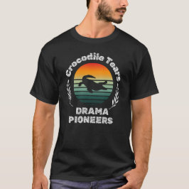 Krokodil-Alligatoren Silhouette Reptil T-Shirt