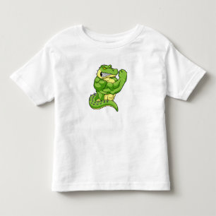 Krokodil als Bodybuilder & große Muskeln Kleinkind T-shirt