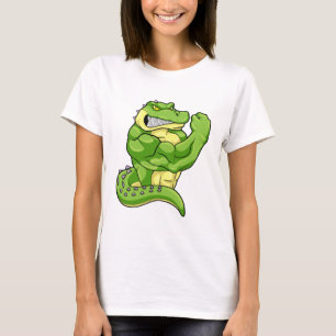 Krokodil als Bodybuilder & große Muskeln T-Shirt