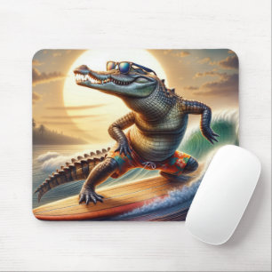 Krokodil auf der Surfbrett Mousepad