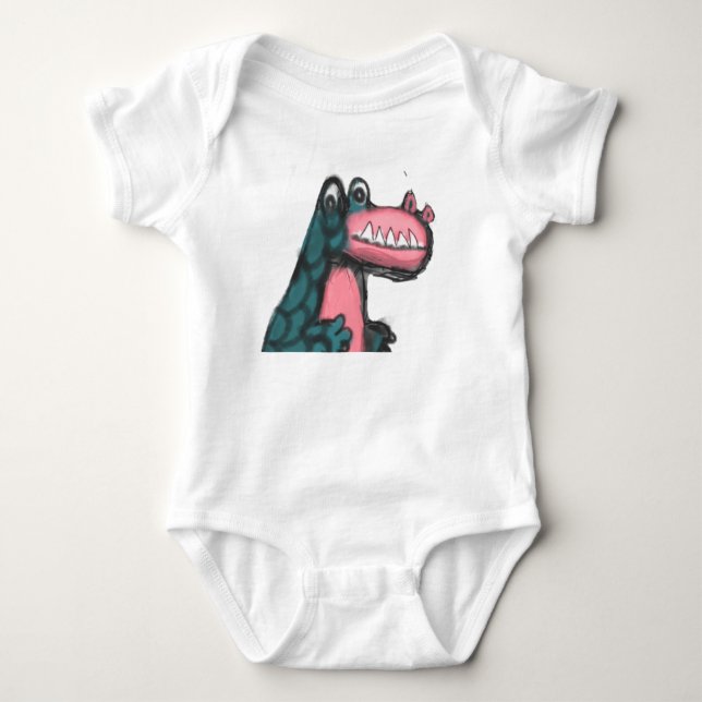 Krokodil Baby Strampler (Vorderseite)