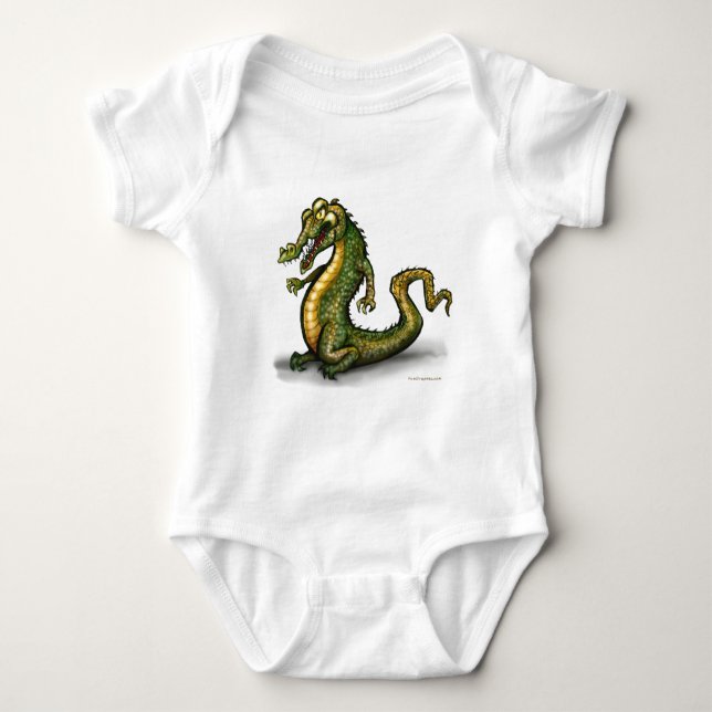 Krokodil Baby Strampler (Vorderseite)