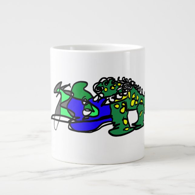 Krokodil-Beat Jumbo-Tasse (Vorderseite)