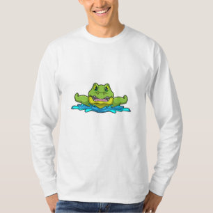 Krokodil beim Schwimmen im Wasser T-Shirt