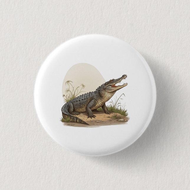 Krokodil Button (Vorderseite)