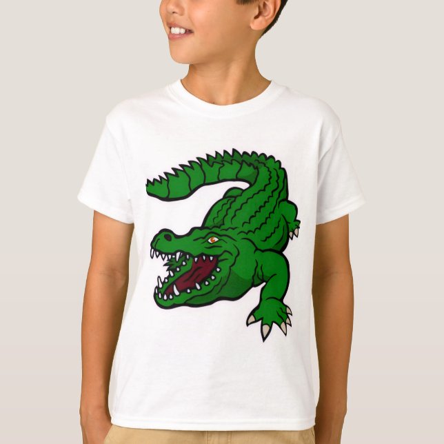 Krokodil-Cartoon T-Shirt (Vorderseite)