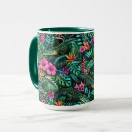 Krokodil-Dschungel-Träume Nahtloses Oberflächenmus Tasse