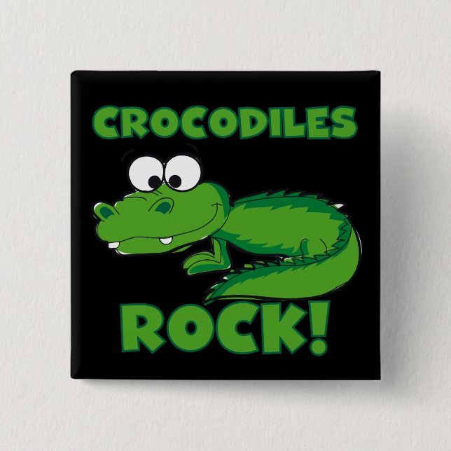 Krokodil-Felsen Button (Vorderseite)