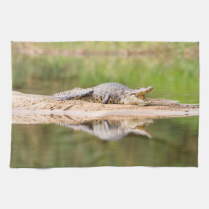 Krokodil Geschirrtuch