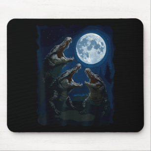 Krokodil heult am Mond Wildtiere Krokodile Mousepad
