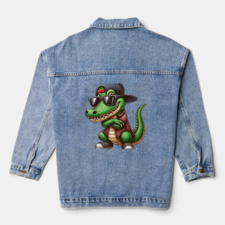 Krokodil-Hip Hop Jeansjacke