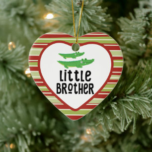 Krokodil-kleiner Bruder Weihnachten Keramik Ornament