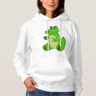Krokodil mit Kaffee-Cup Hoodie