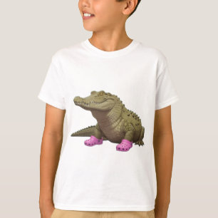 Krokodil mit Krokoschuhen  T-Shirt