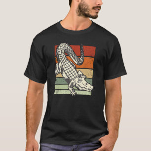 Krokodil-Motiv aus Regenbogen in farbigen Farben f T-Shirt
